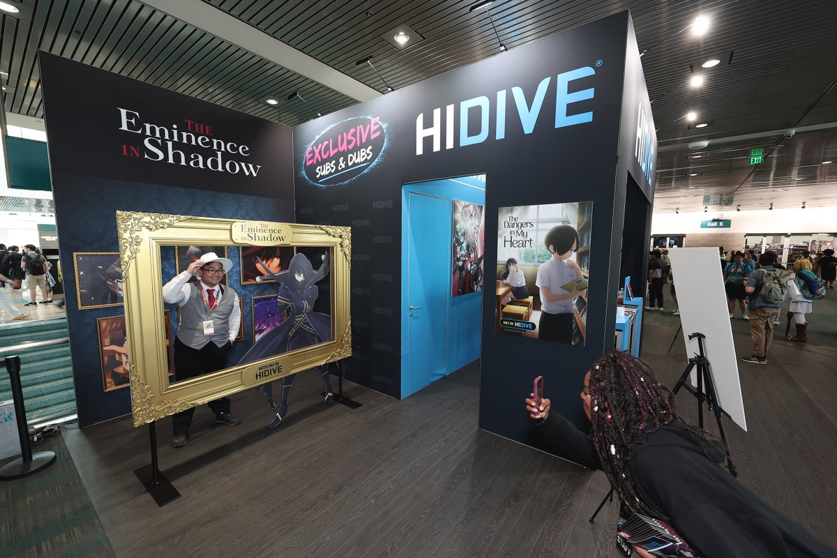 HIDIVEofficial's tweet photo. We're glad to see everyone loved our #OshiNoKo and #TheEminenceInShadow photo op at Anime Expo! If you took a photo with Ai or Cid, share it down below! #HIDIVEAX #AnimeExpo2023 https://t.co/6JfwALNZ54