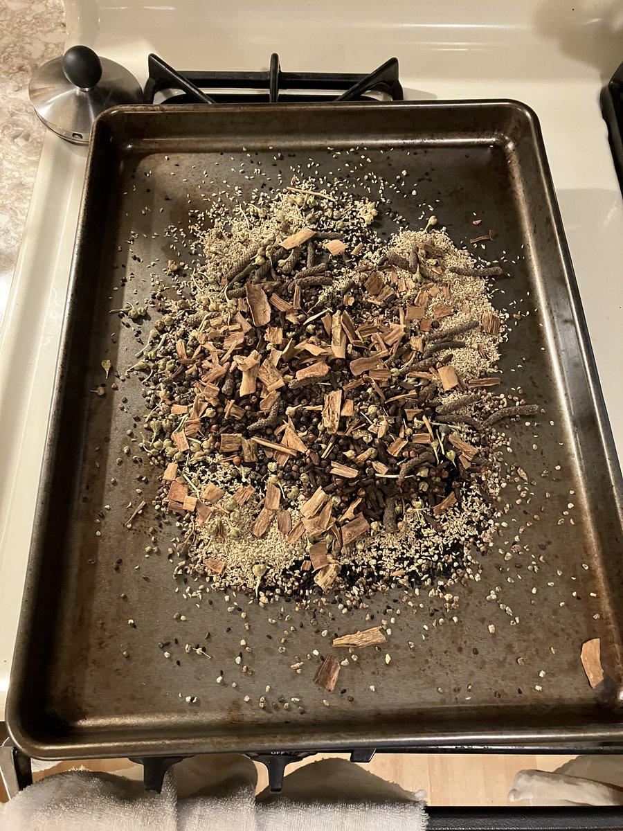 Making Q’imam, aka Mekelesha Kimem, an Ethiopian spice blend. Luckily there are enough Ethiopian markets in the area for some pretty obscure ingredients #ethiopianfood
