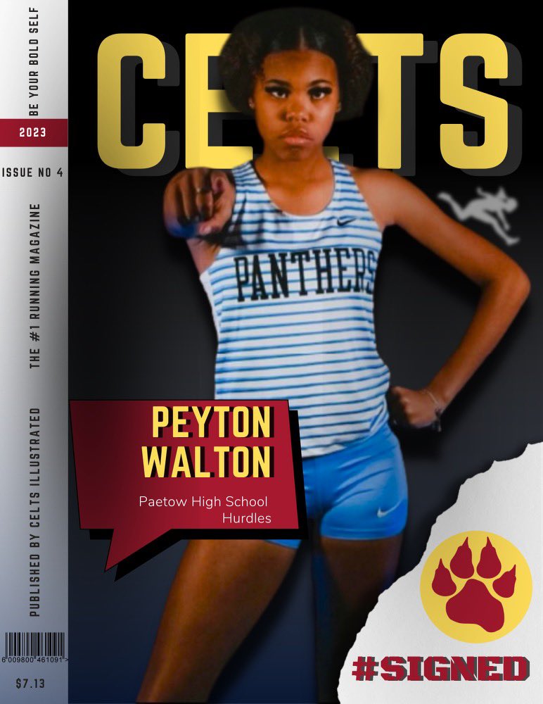 USTCeltsTrack's tweet photo. Welcome our newest member to the Celt Track Family Peyton Walton! Peyton is coming from Paetow High School where she was a regional qualifier in the 100m Hurdles adding more depth to our talented hurdle crew. https://t.co/pLNLwyEsQa