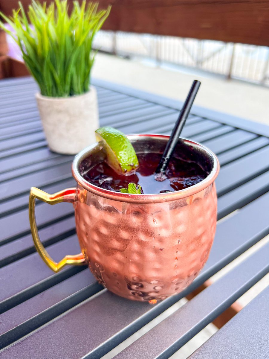 Beat the heat 🥵 with a lil something refreshing at The Patio! 

SUMMERTIME MULE 🍹
Absolut vodka, Chambord, lime juice, gingerbeer, mint

We’re open until 9 and we’ve got shade 😎 Walk-ins welcome when space permits.