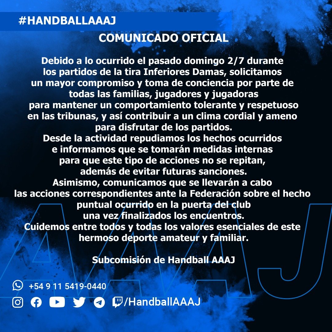 📣 COMUNICADO OFICIAL 📣