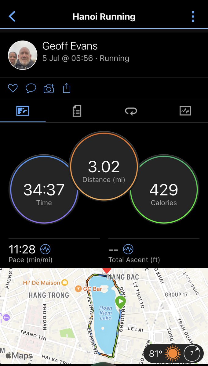 GeoffEvansTutor's tweet photo. I had a really nice run around Hoen Kiem Lake in #Hanoi yesterday morning at 6.00 am: what an amazing city!!!
So nice to see so many people having the morning workouts; groups of elderly people doing Tai chi, dancing and even badminton 🏃🏼‍♂️🇻🇳 https://t.co/Pc89hFGr1L