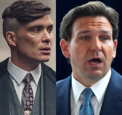 OccupyDemocrats's tweet photo. BREAKING: Wildly popular TV series Peaky Blinders drops a bombshell on Ron DeSantis after his campaign uses a clip of the show's protagonist Tommy Shelby in a shockingly bigoted anti-LGBTQ campaign ad.

The disturbing video ignited a firestorm of controversy and was intended to prove that DeSantis is far more hateful towards the LGBTQ community than Donald Trump in an effort to pander to far-right voters.

The video features a montage of strong-looking men and characters as part of pathetic effort to make people think that DeSantis is strong. It fooled nobody. We've all seen the bizarre way DeSantis talks and opens his mouth in public.

Peaky Blinders released an official statement stating that the creators of the show as well as the lead actor Cillian Murphy can confirm that the "footage of Tommy Shelby's character" exploited in the video was "obtained without permission or official license."

They stated that they "neither support nor endorse" the "narrative" of the video and "strongly disapprove of the use of the content in this manner."

DeSantis thought that he was going to score cool points by using a popular show, but only ended up embarrassing himself in the end. The simple truth is that normal people do not like this fascist weirdo and he does not get to lay claim to our pop culture icons.

Please retweet and ❤️ if you think that Peaky Blinder should sue DeSantis — and consider investing in Tribel, a “woke” new Twitter competitor that is currently doing a round of equity crowdfunding and just blew past $2.4 million raised from 6,200 of its users. If you want to own a small piece of what is quickly becoming the “next big thing” in social media, here is the link to do so, https://t.co/7S6ULL2X5e. You can invest as little as $100 — or as much as you’d like. Here’s the link to download the new Tribel app that Elon Musk is so afraid of: https://t.co/HnJzSKjCwX