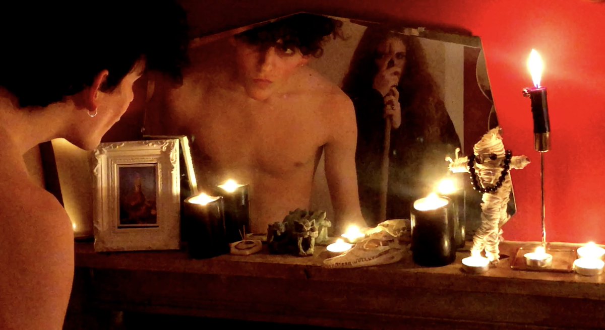 AvaGalli's tweet photo. Check out some stills from Invoker of The Beast!

“A dark tale of sacrifice when a young poet is seduced by a witch with her love potion”

🍷🦇🩸🕯️

#film #bristolfilm #studentfilms #shortfilms #womeninfilm #womenmakefilm #femaledirector #bristolshorts #shortfilm #horrorshorts https://t.co/gnM618RvGK