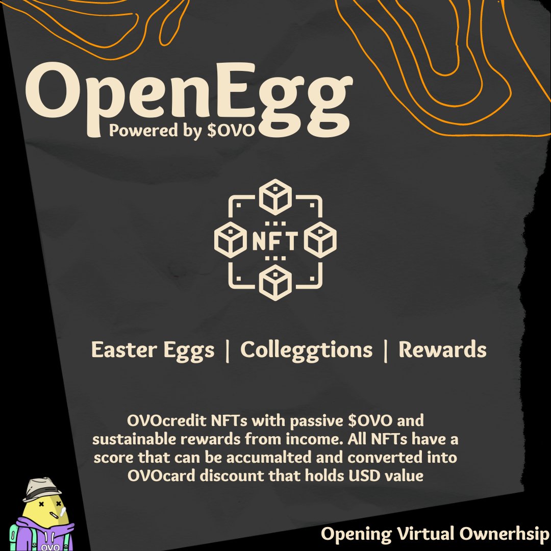 Open_Egg's tweet photo. OpenEgg Stage 1 - NFTs

Easter Eggs XRPL NFTs

🥚3 tiers to choose from 
🥚Passive $OVO and NFTs
🥚Resource Eggs
💎Diamomd Egg reward 
🥚Sell Out Bonus
🥚Huge $OVO Reward Pool 

Search “Giga” “Mega” “Micro”👇

 https://t.co/kTSFAw99A6

Easter Egg Website Link👇

https://t.co/EOJy55dtcg

NFT Stage 1 Litepaper link👇

https://t.co/ZTGUIk51wF

Plan 🥚 Deliver 🥚 OpenEgg

#XRPL #XRP #NFT