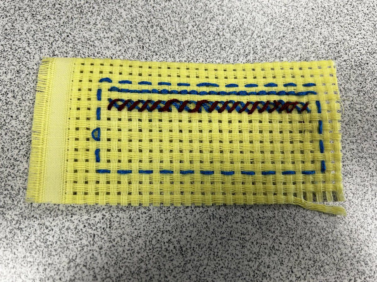 Our new Y7’s have been having a go at some hand embroidery as part of their transition day activities In Technology today with Mrs Postings &amp; Mrs Daykin. They did a great job in a short space of time!