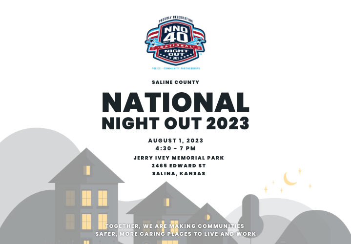 The Saline County Emergency Management Department is proud to invite residents to join over 38 million neighbors across 17,000 communities worldwide for the inaugural Saline County National Night Out.

Read more - conta.cc/3D1lVje

#NationalNightOut #NNO