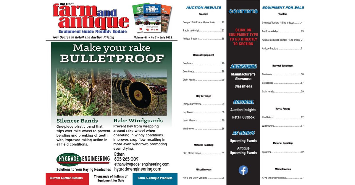 Check out the July 2023 Farm and Antique Equipment Guide!  Your source to retail and #auction pricing. secure.viewer.zmags.com/publication/dd…