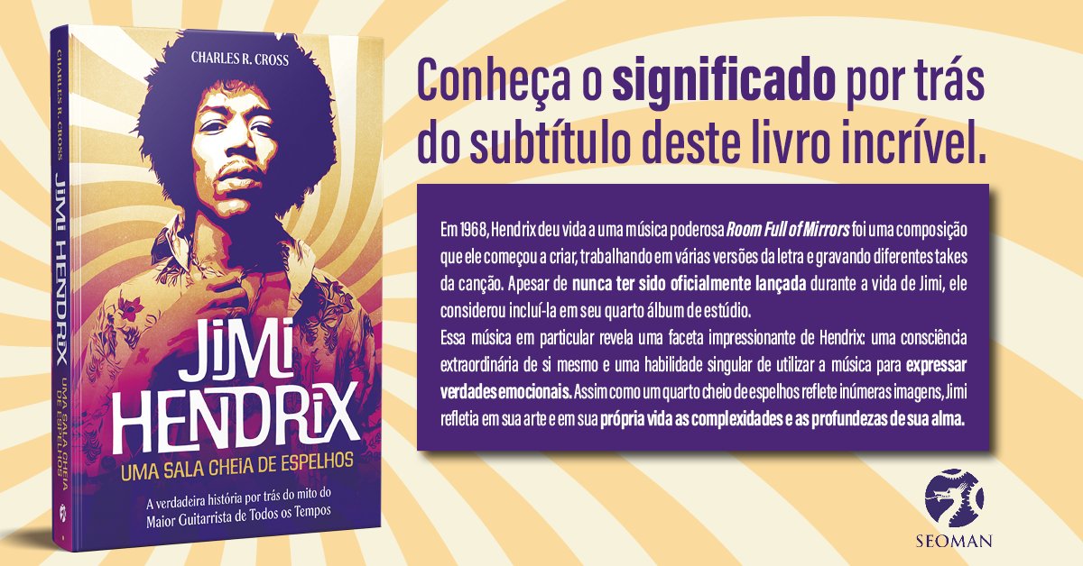 EditoraSeoman's tweet photo. Explorando páginas de Jimi Hendrix: Uma sala cheia de espelhos. Mergulhe na jornada fascinante do ícone da música que capturou sua genialidade e essência. Histórias, reflexões e muito mais! 

#EditoraSeoman #biografia #classicorock #umasalacheiadeespelho #JimiHendrix #Hendrix https://t.co/OnAcOELIU5