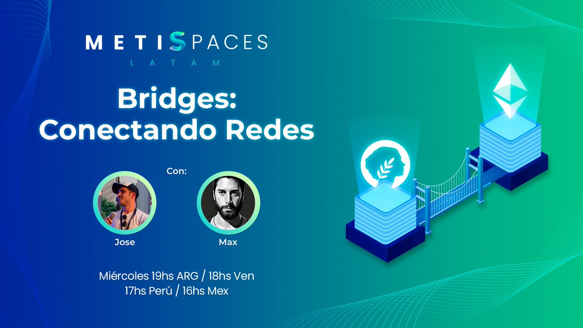 benjaminlt90's tweet photo. Por fin volvieron los #MetiSpaces
Dentro de 1hr 30m @maxlomu & @josefabregab hablarΓ‘n sobre los #bridges en #Web3
Momento oportuno para entender el exploit de PolyNetwork y como funcionan los Bridges π₯πΏ
Recordatorio π https://t.co/7sLcAS3Zbh