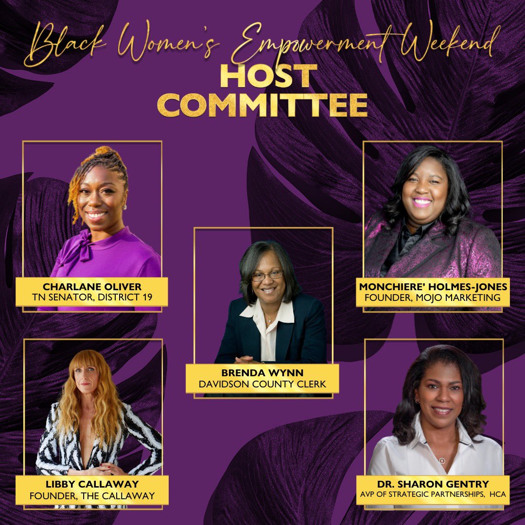 EquityAlliance1's tweet photo. Black Women’s Empowerment Weekend wouldn’t be possible without our host committee!
From securing partnerships and investors, sorting out logistics, and more- these five amazing women have been putting in work to make #BWEW a success!
We appreciate you!✨ https://t.co/6bPI2CZxQO
