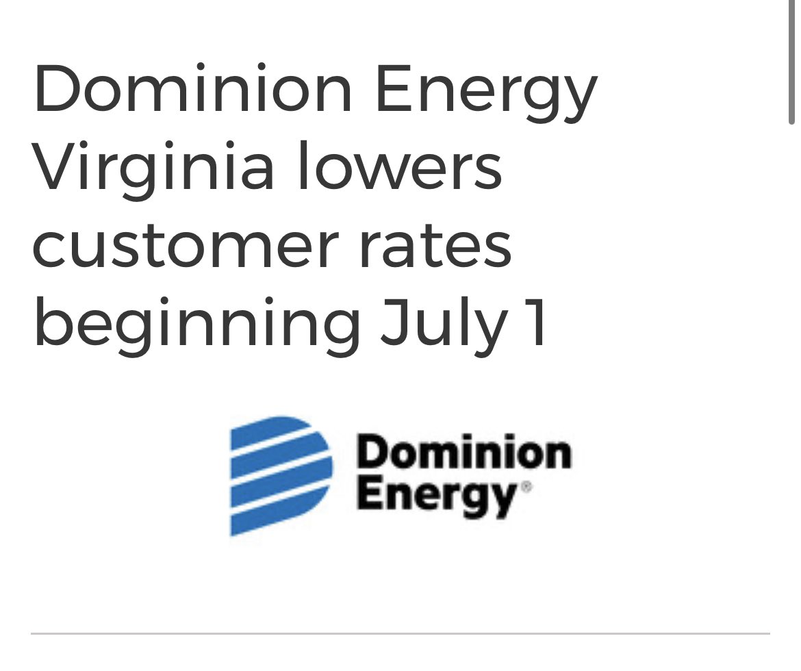 Virginia GOP on Twitter "🚨BREAKING Dominion Energy to lower prices in