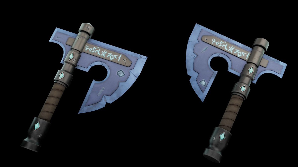 ROSKOART's tweet image. Remade the first weapon that I did a few years back. It’s crazy to see how much I’ve improved over 3 years! 
.
.
.
.
#maya #mayaautodesk #substancepainter #arnoldrender #stylizedart #3dart #3dmayamodel