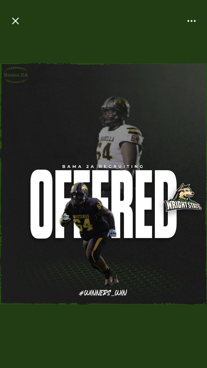 Blessed to receive my first official offer from <a href="/WrightStFball/">Wright State Club Football</a> @Bama2A_Football <a href="/IHSmustangsftbl/">Isabella Football</a>