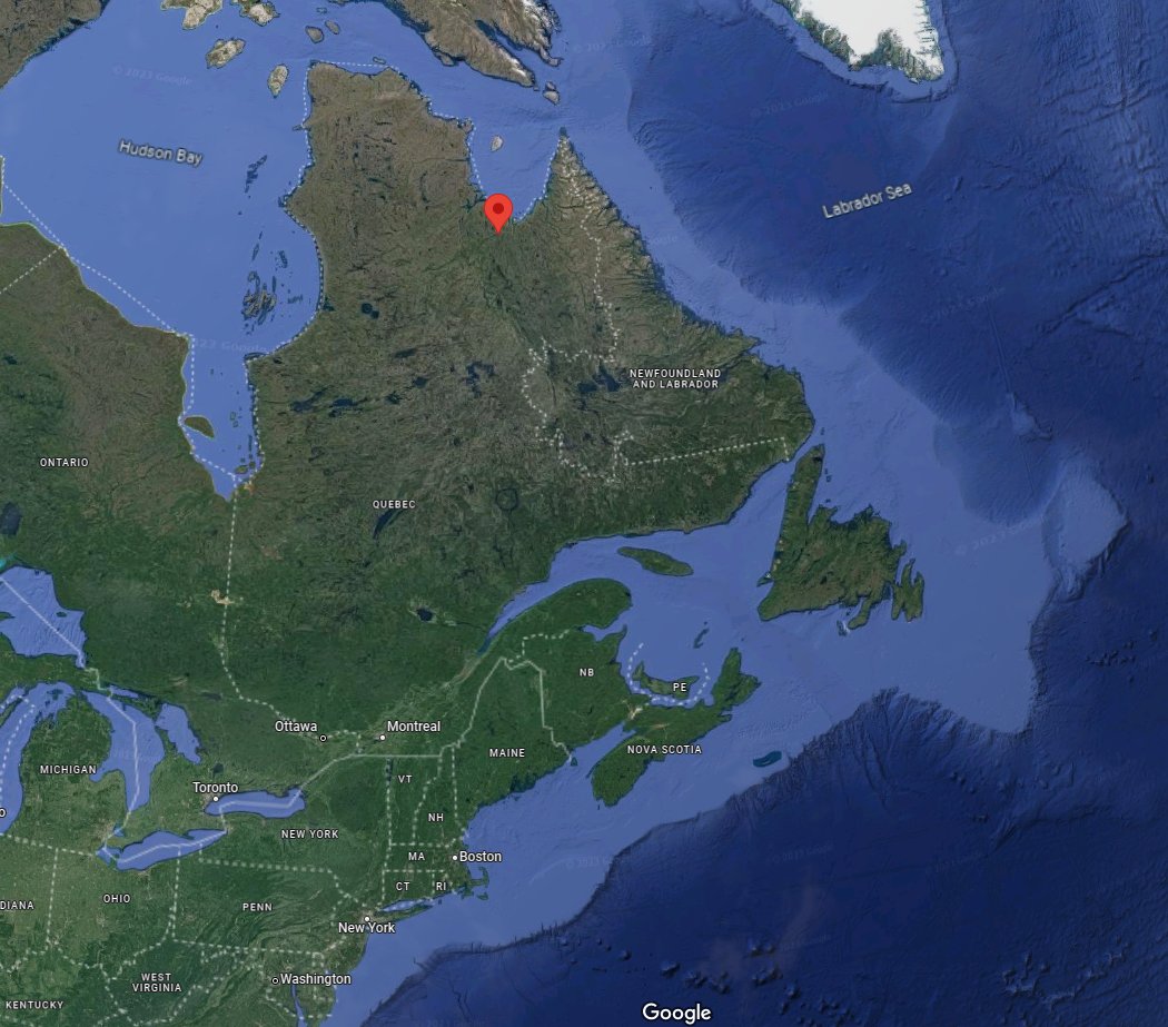 ryansnoddon's tweet photo. In case you are wondering where #Kuujjuaq is located... https://t.co/b4Yj4yr17w