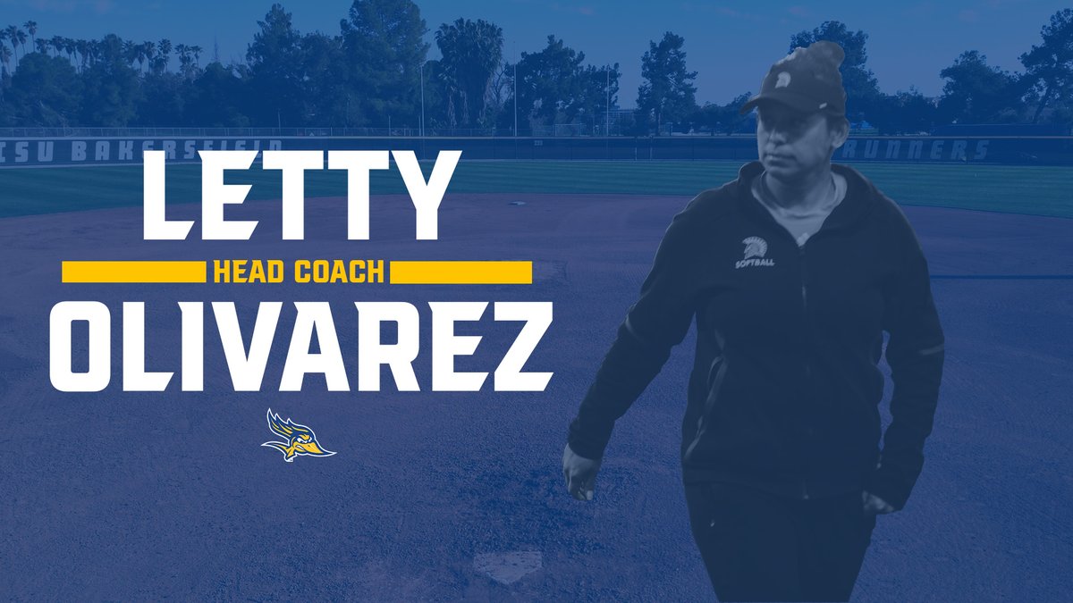 CSUB_Softball's tweet photo. We've got exciting news to share! Letty Olivarez has been selected as our new Head Coach! Please help us welcome @CoachLettyO to the Roadrunner Family!

Letty Olivarez Hired to Lead CSUB Softball
📝⬇️
https://t.co/YZZ8TN1ax6
#RunnersOnTheRise @NCAASoftball https://t.co/DOH1hh5p6O