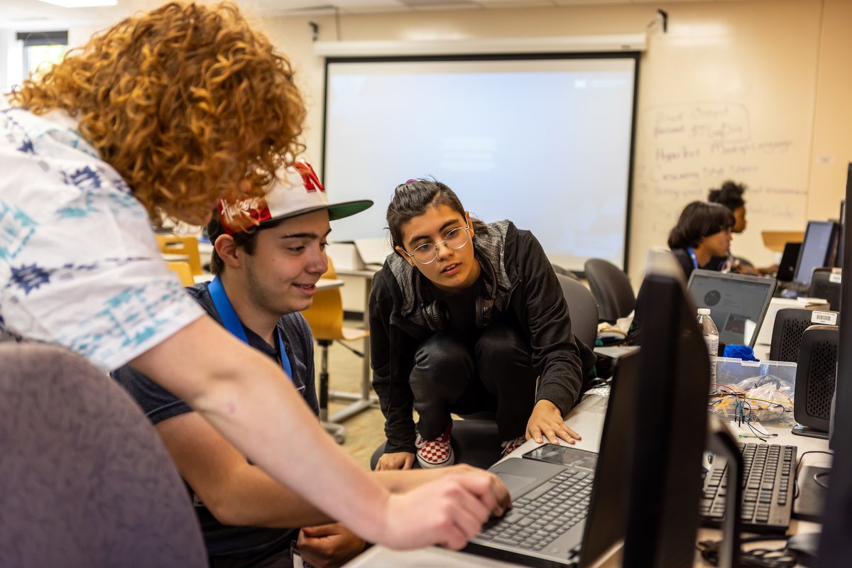 Students interested in IT gained insights and experience with building and coding websites at Avenue Scholars' summer IT boot camp.