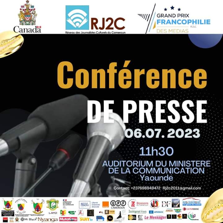 CRTV_web's tweet photo. La 4e édition du Grand Prix Francophilie des Médias se prépare. Qui remplacera Augustine Asta de la CRTV sur l'estrade la plus haute? Un début de réponse sera donné aux hommes des médias ce 06 juillet 2023 au Ministère de la Communication à 11h30.
#GPFM #RJ2C https://t.co/ooTqcODZFo