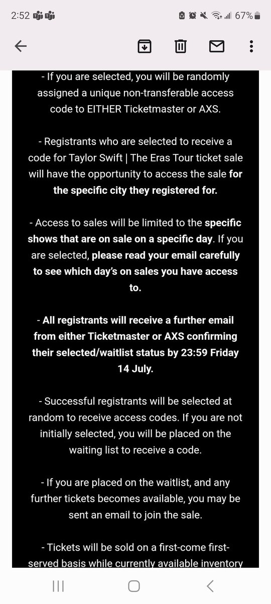 theofficialbtlr's tweet photo. Does this mean I'm likely waitlisted for the Taylor Swift pre-sale for the UK?? #TaylorSwiftErasTour #taylorswift https://t.co/TOLUtASBuD