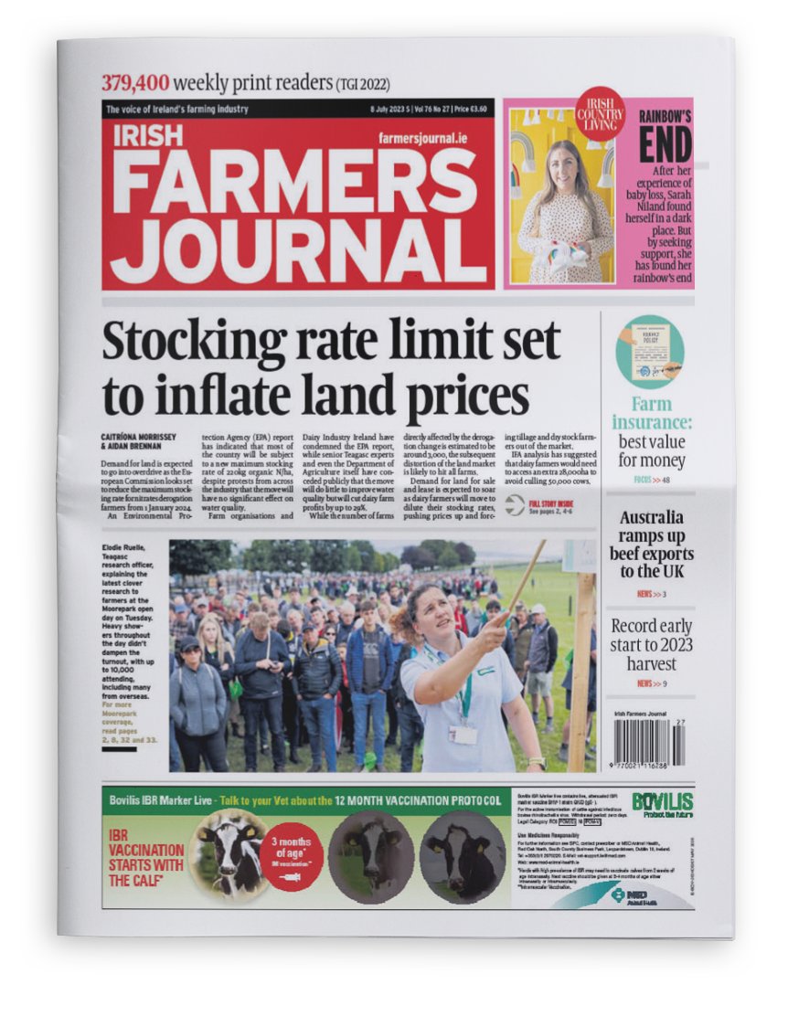 Inside this week's Irish Farmers Journal we reveal why demand for land is set to surge, how to get the best value for money when it comes to farm insurance, lamb prices slashed as beef prices continue to fall and we have a full report from the Moorepark open day. On sale now. https://t.co/00KgLk1BJK