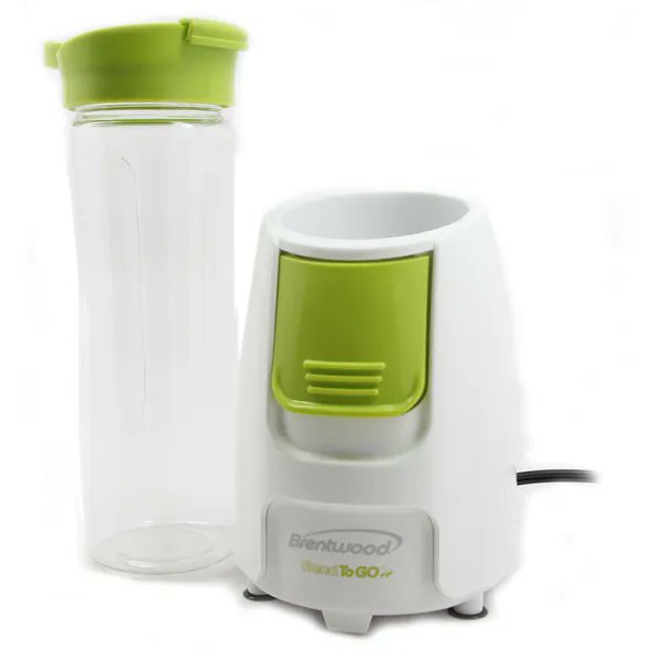 The Brentwood Blend-To-Go Personal Blender is the perfect on the go bottle with its double feature blender and travel bottle. No more doing double work, simply blend and go. Take the jar with you as it doubles as a drinking bottle. The one touch function allows for easy use.