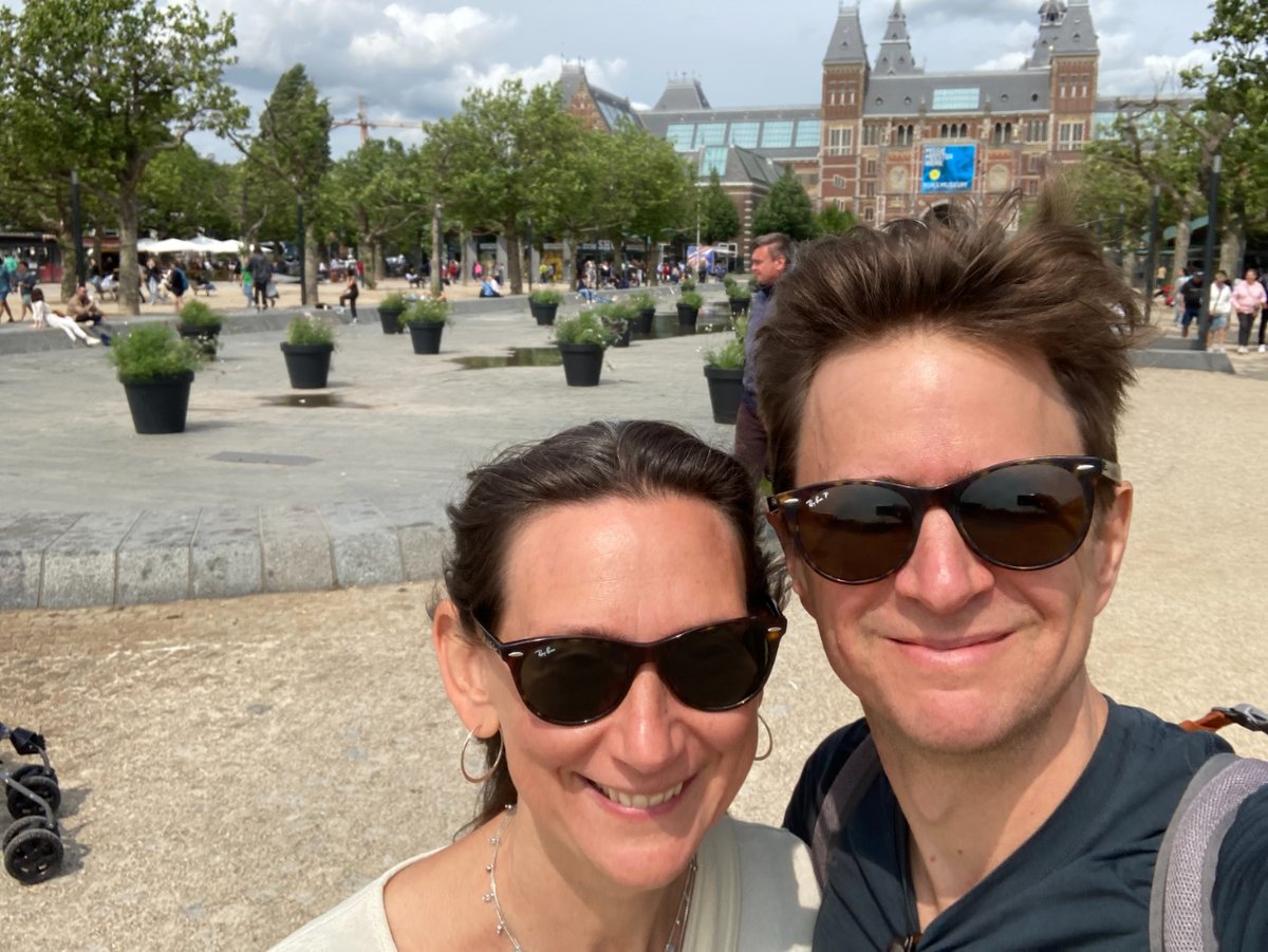25 years of marriage with my love and best friend. Feeling very lucky. We're  in the Netherlands where we spent a summer 22 years ago, when Gabriel was one. Now both kids are off having their own adventures with friends. Eric and I are enjoying being together.