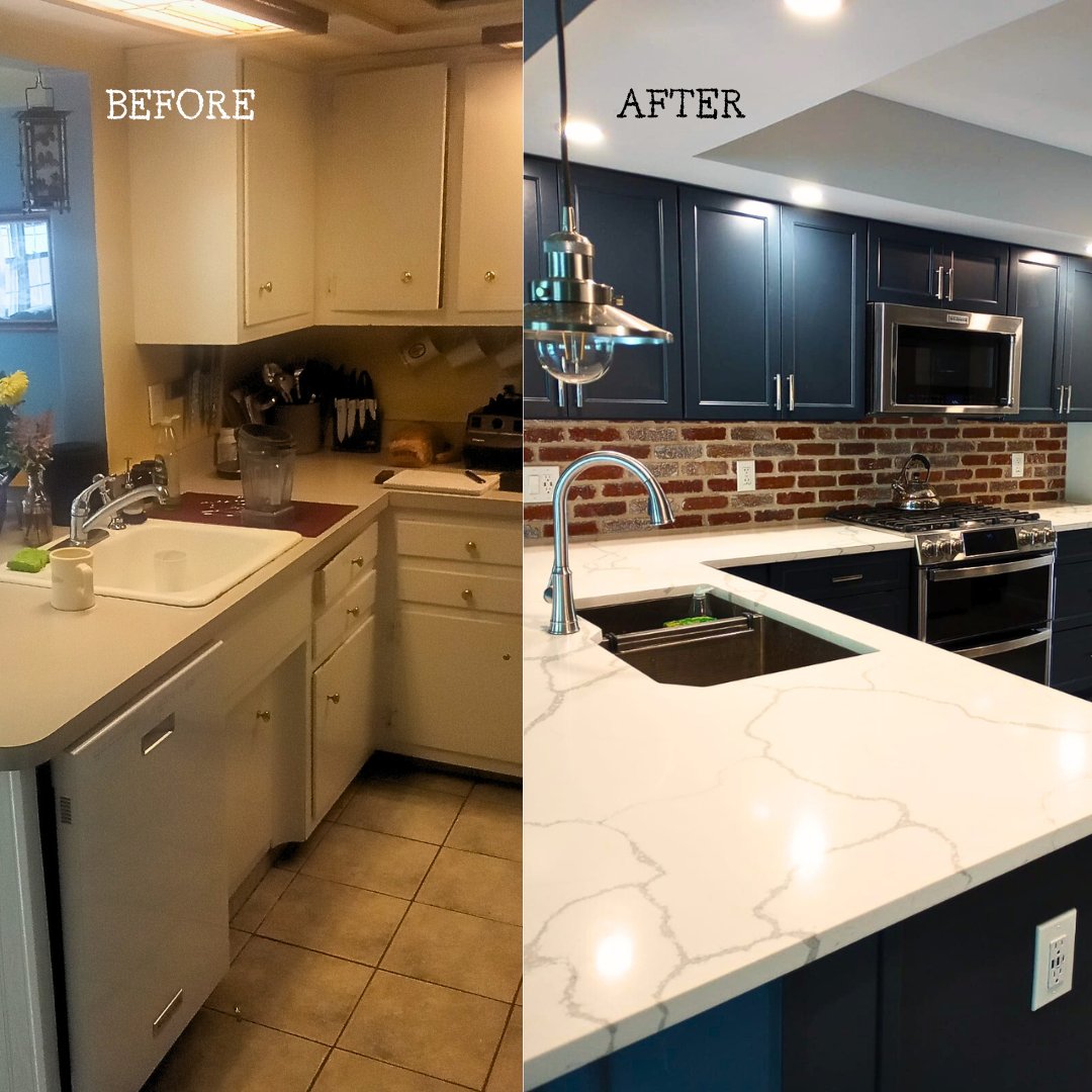 dRemodeling1's tweet photo. Feast your eyes on the incredible transformation of the King's family kitchen in Ambler. 😍

Our talented designer Devin and dedicated Project Manager Tri worked their magic with our contractors to create this dream kitchen that will leave you in awe. 💫 https://t.co/TNwU8tbiab