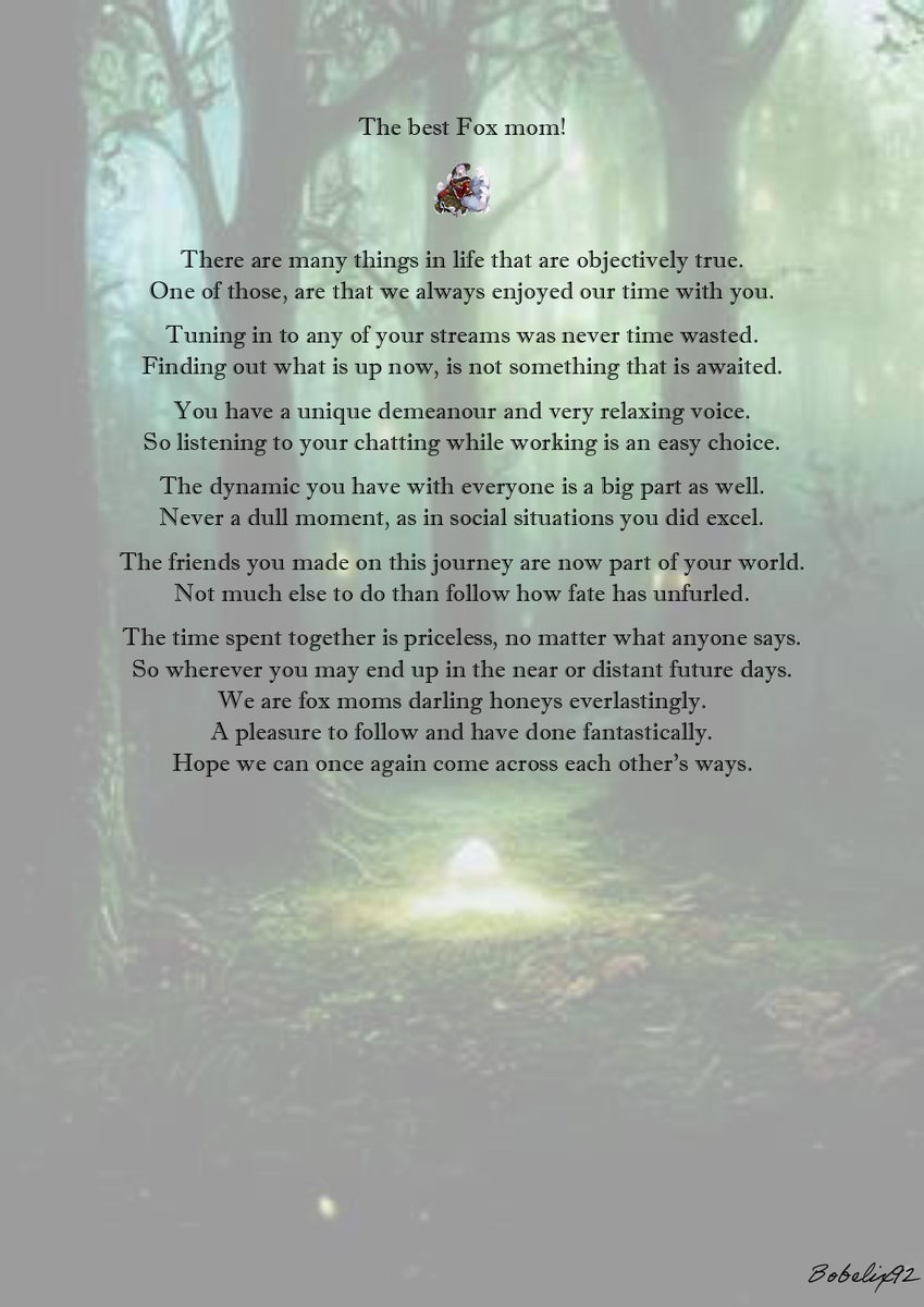bobelix92's tweet photo. This is not the reason I want to be writing these. But regardless, can't let you leave without one. Wishing the best in your decisions moving forward. Now and forever, the best Fox Mom! 🩷 
#777ThanksNina  #FoxMomLetters https://t.co/NCFIULvEeG