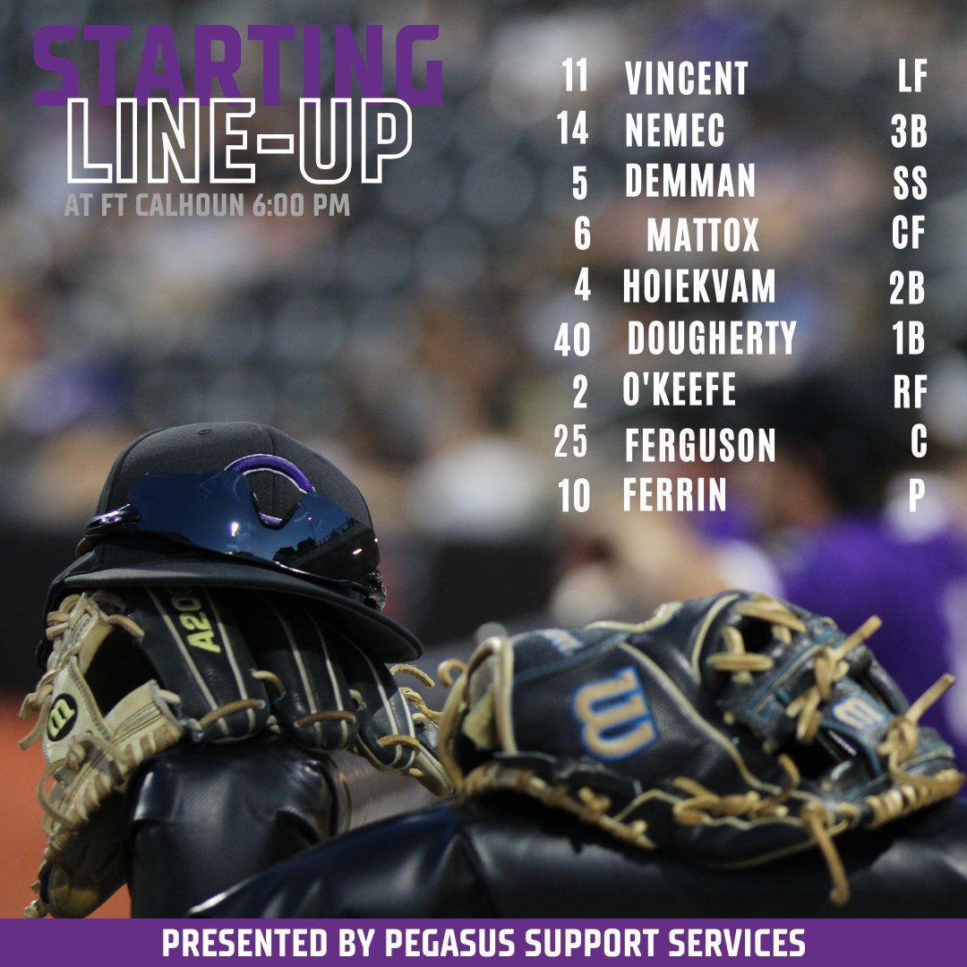 OPSCHSBSB's tweet photo. Tonight's starting crew up North in Ft. Calhoun #LetsGoPurple 🦅 https://t.co/swTnhX3cAy