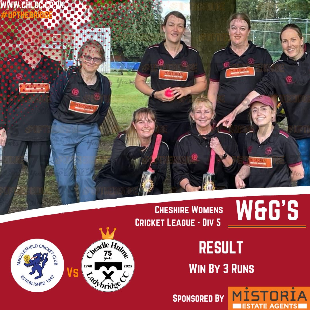 CHLadybridge's tweet photo. 🏏Ladies result🏏

WE GO AGAIN!
Ladies beat @MacclesfieldCC by 3 runs to continue the run👏

Well done ladies!

#UpTheBridge #BridgeArmy https://t.co/CRmHRm777g