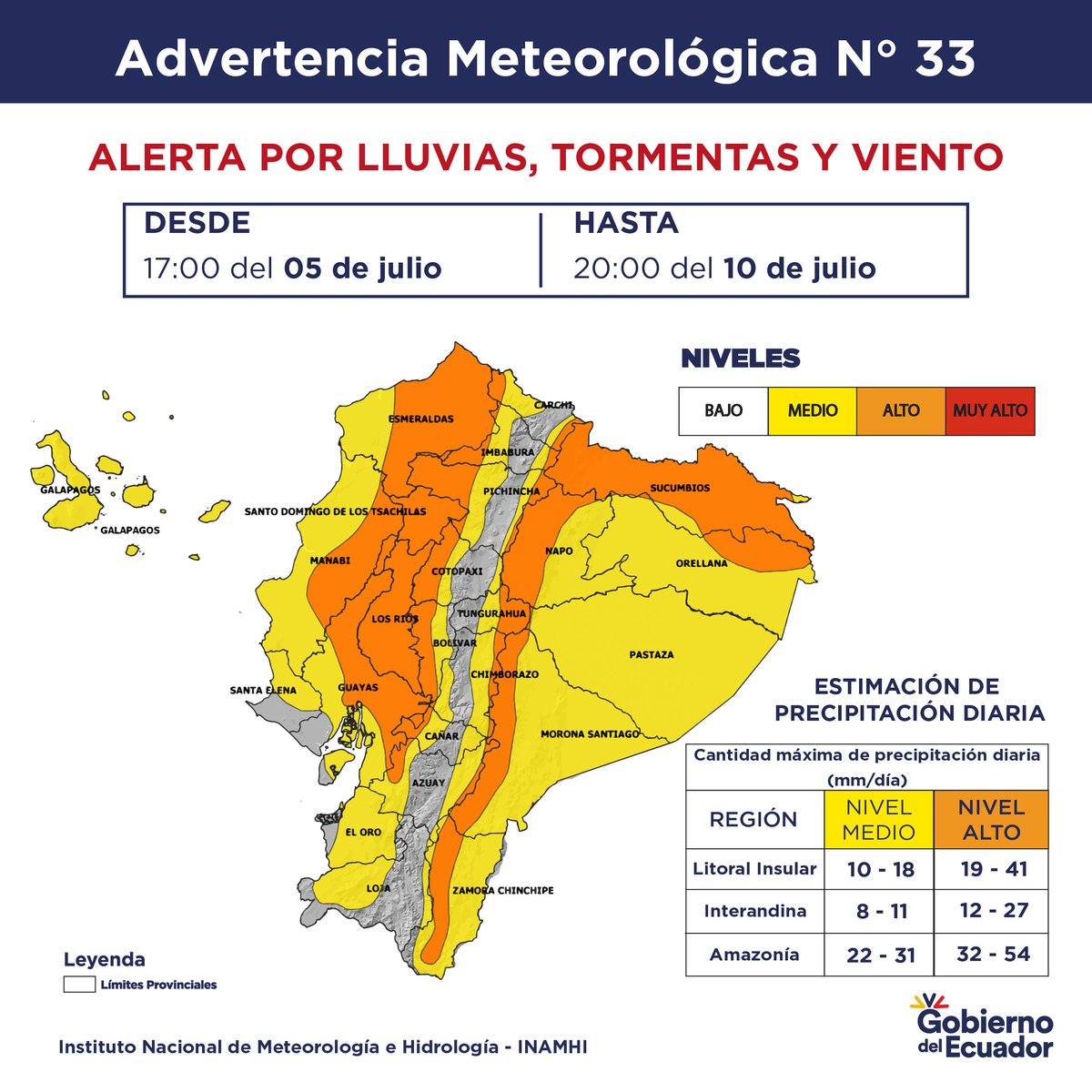 INAMHI Ecuador 🇪🇨 tweet media