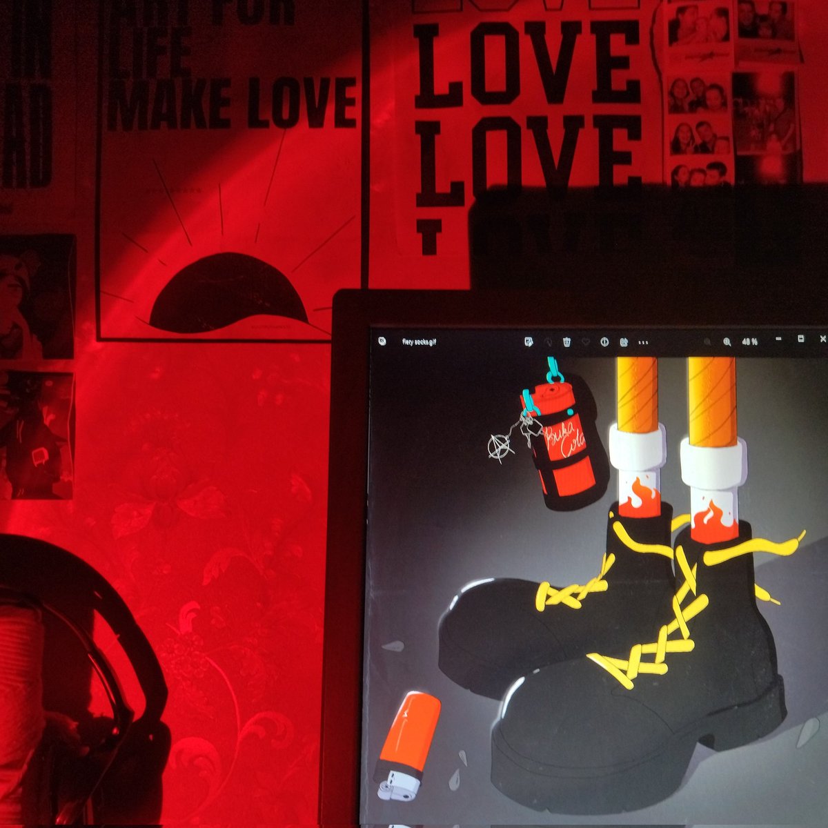 GN! We have already dealt with 25 artworks, this is still a record in my art career. Only 175 left🔥🧦🔥