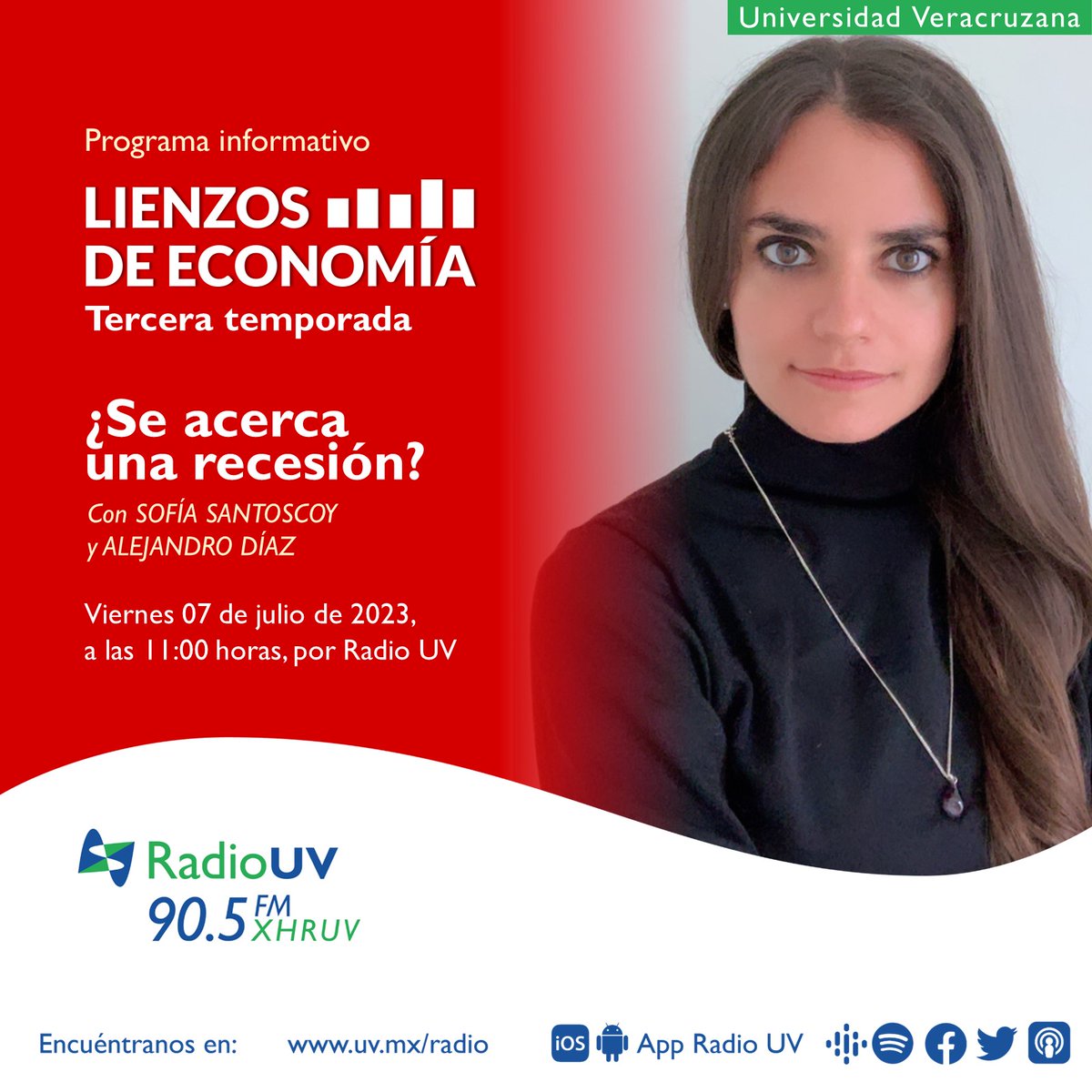 DiazEconomia's tweet photo. Este viernes escucha nuevamente el episodio que tuvimos con Sofia Santoscoy @sofissy 
Ya disponible en Spotify 📻⏯️ https://t.co/NiWpwgXccs https://t.co/iBoBvz5mg8