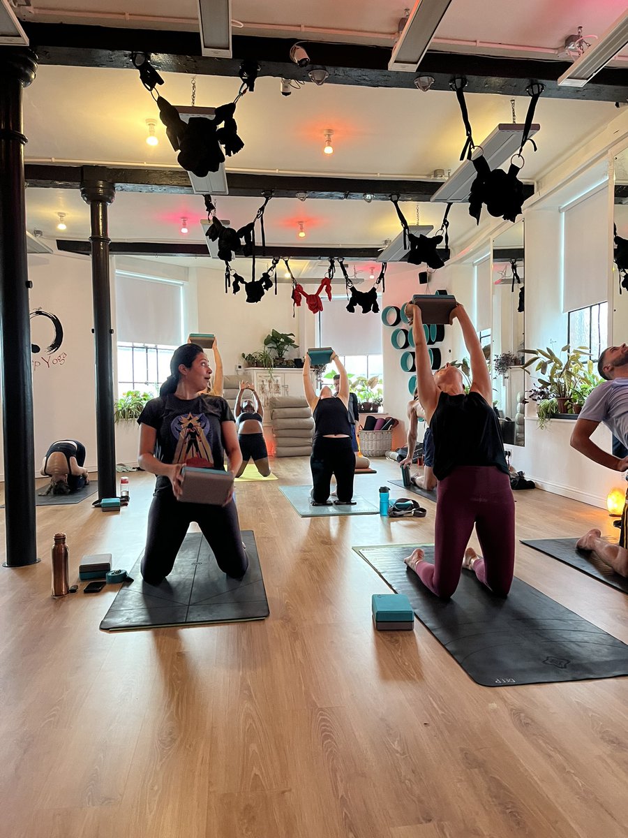 Teaching yoga.. building strength into our backbends 💪 I love teaching