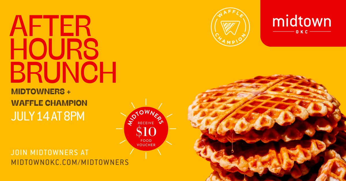 Psst... Midtowners is hosting an Afterhours Brunch at <a href="/wafflechampion/">WAFFLE CHAMPION</a> July 14 at 8pm. 🧇🥂