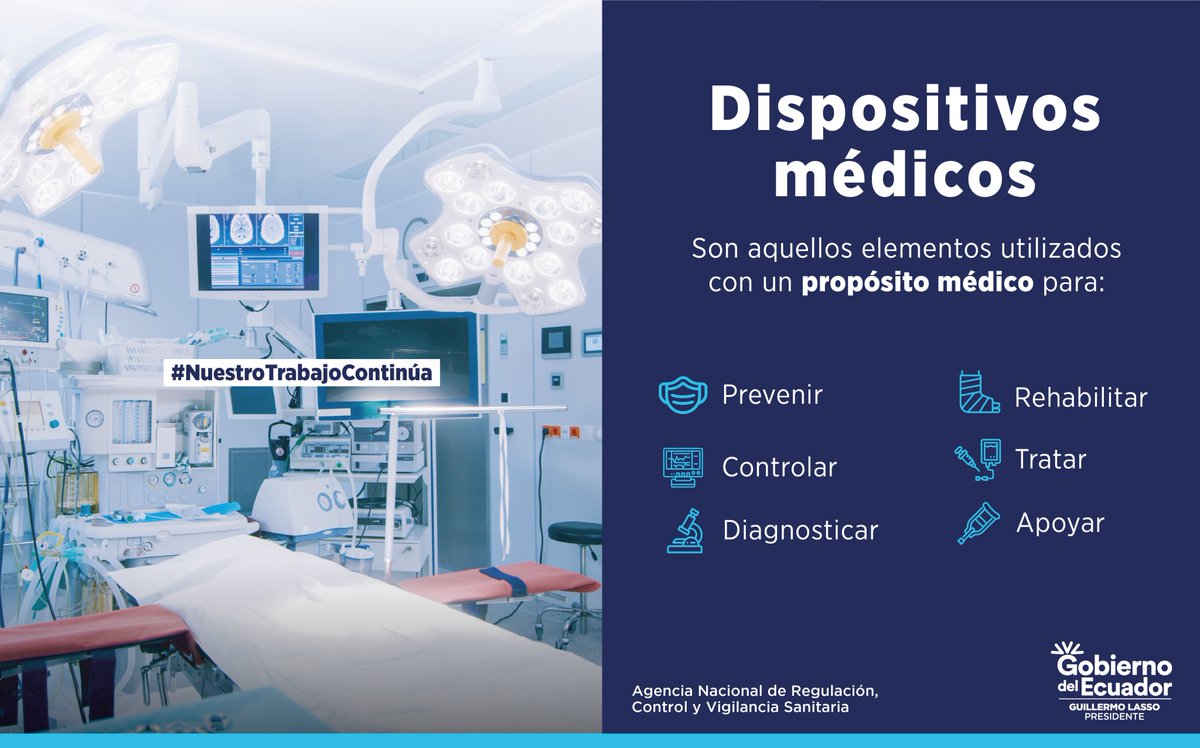 Arcsa_Ec's tweet photo. Todos   los dispositivos médicos nacionales o extranjeros que se comercialicen en el   país, deben contar obligatoriamente con el Registro Sanitario ecuatoriano para garantizar su calidad. ✅🌡️

#NuestroTrabajoContinúa 
#ArcsaTeCuida https://t.co/5FrU0FSGSg