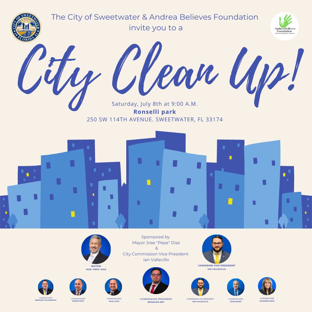 Lets unite as a community and create a cleaner, greener tomorrow together! Attend our City Clean Up on July 8th at 9 AM, where we’ll work side by side to beautify our beloved city and protect nature. Together, we can make a lasting impact! See you there!