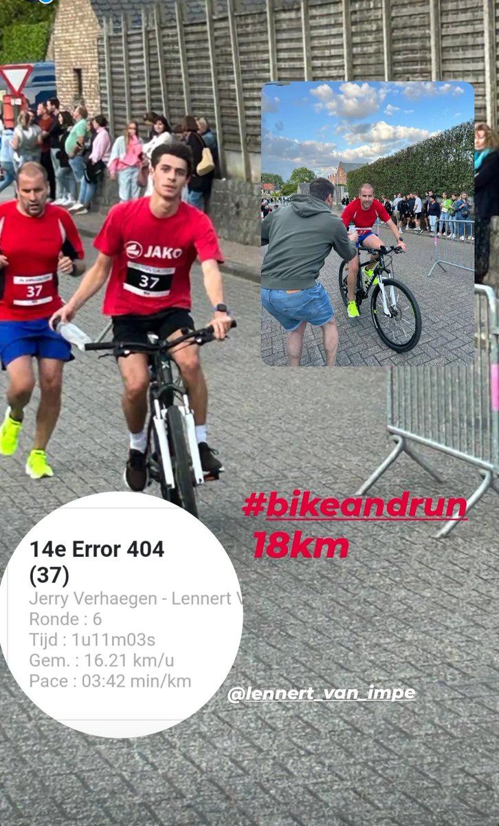 jverhaegen's tweet photo. Vandaag de jaarlijkse #bikeandrun gelopen in Burst. Afzien maar mij zo geamuseerd. https://t.co/50Mo1cdbvw