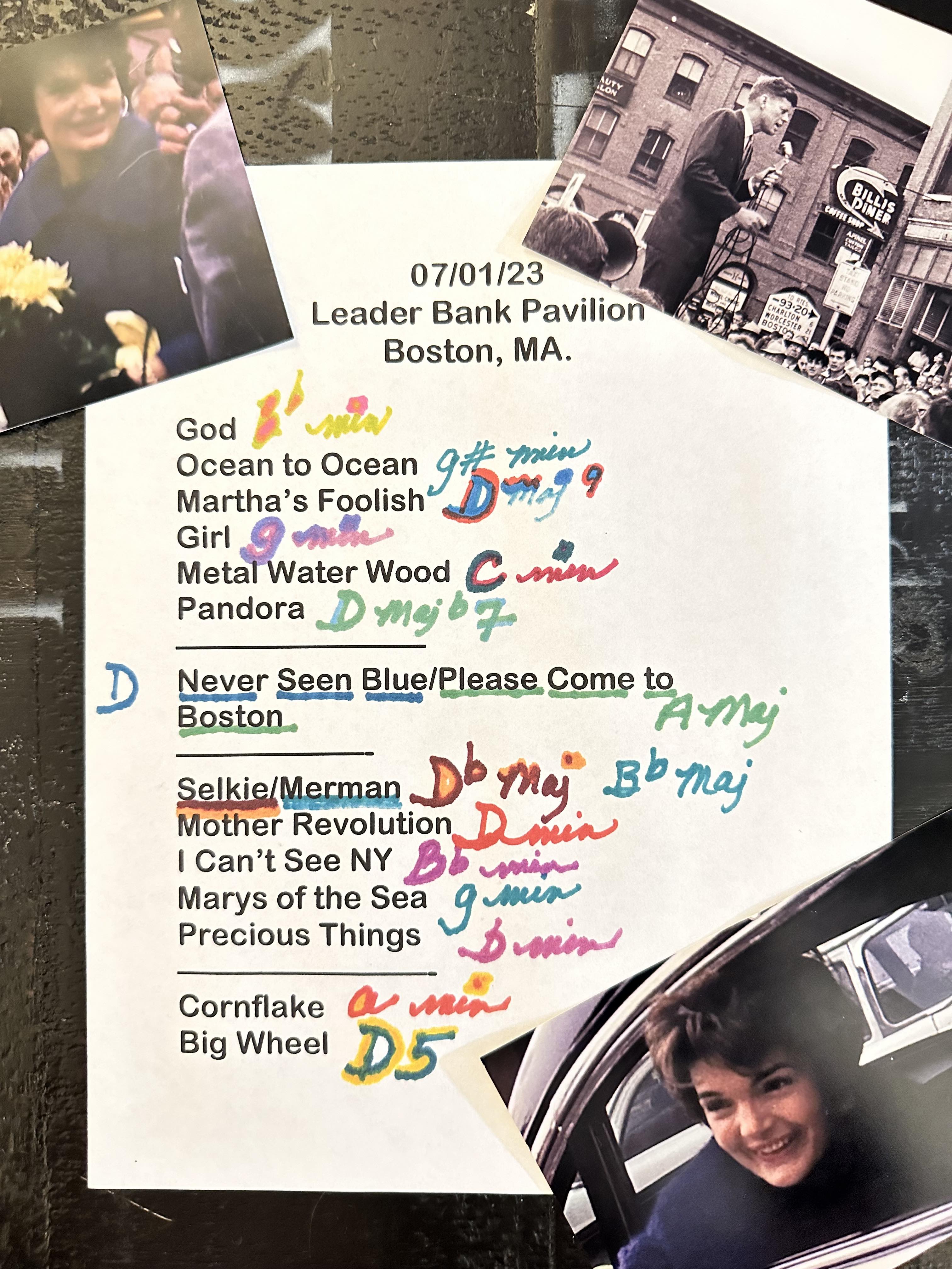 tori amos on Twitter "One more photo from Boston and the Setlist