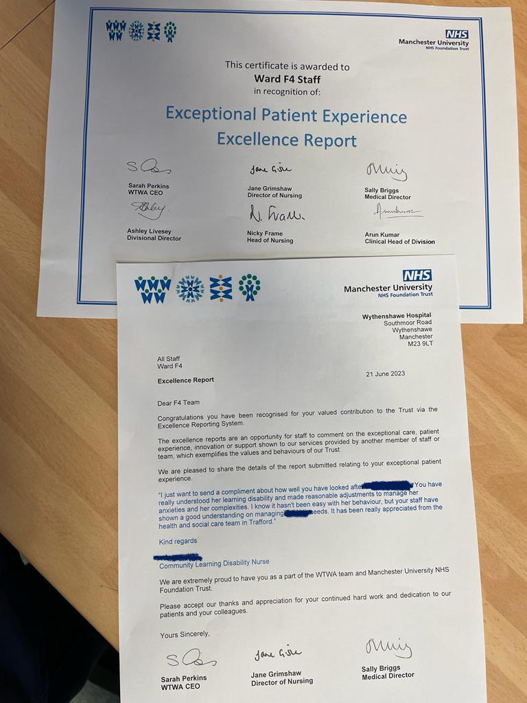 F4Surgical_Spx's tweet photo. Well done to our amazing staff on F4, receiving an exceptional patient experience excellence report! What a team we are! π#excellencereport #PatientCare @shelleyp1976 @kjbwells https://t.co/B699KSgkfp