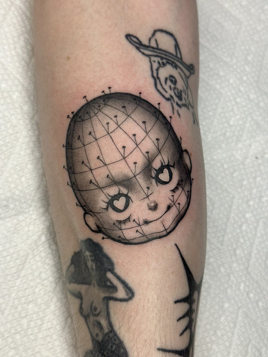 tattygnatty's tweet photo. hellraiser pinhead kewpie today https://t.co/X4uA6lsHi9