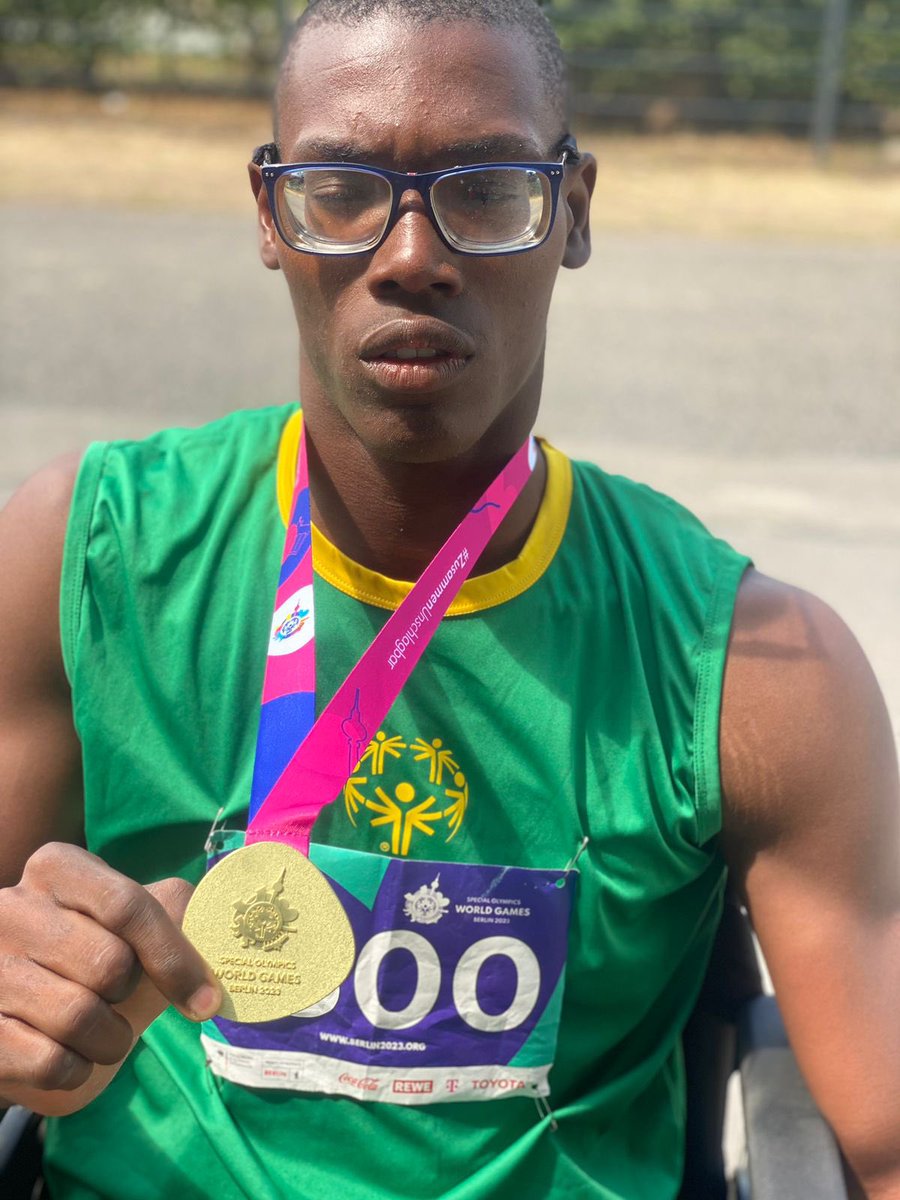 #throwback to Special Olympian Kirk Wint blazing down the 50m stretch to take goal at the recently held Special Olympics World Games in Berlin. 
We are happy to have supported the SOJ journey to the Games. 
Big up to Kirk and the other athletes <a href="/DigicelFdnJA/">DigicelFoundationJA</a>