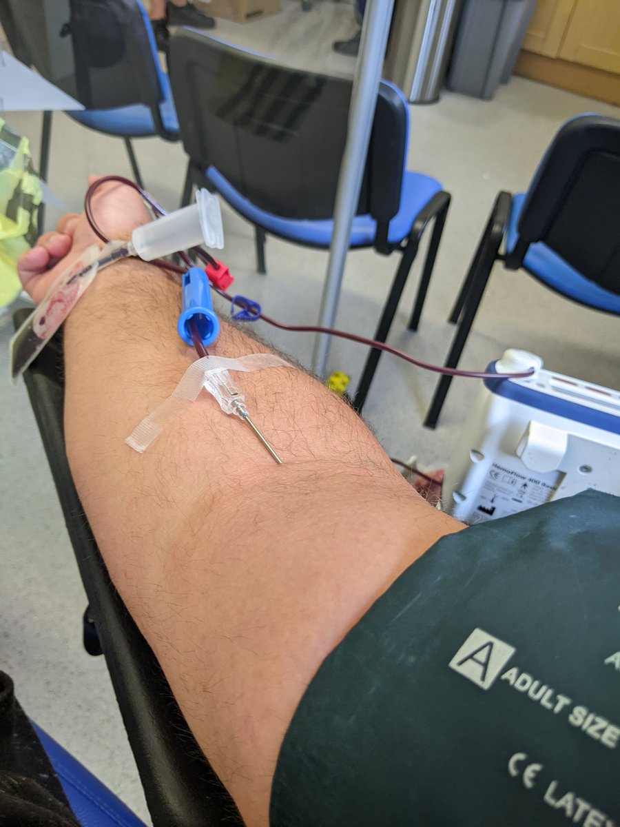 PaulLHackett's tweet photo. Realised I accidentally donated blood on #NHS75 so...erm...happy birthday, enjoy the A+ I guess? #weirdbirthdaypresent @NHSBT https://t.co/9KLlXSFFg6