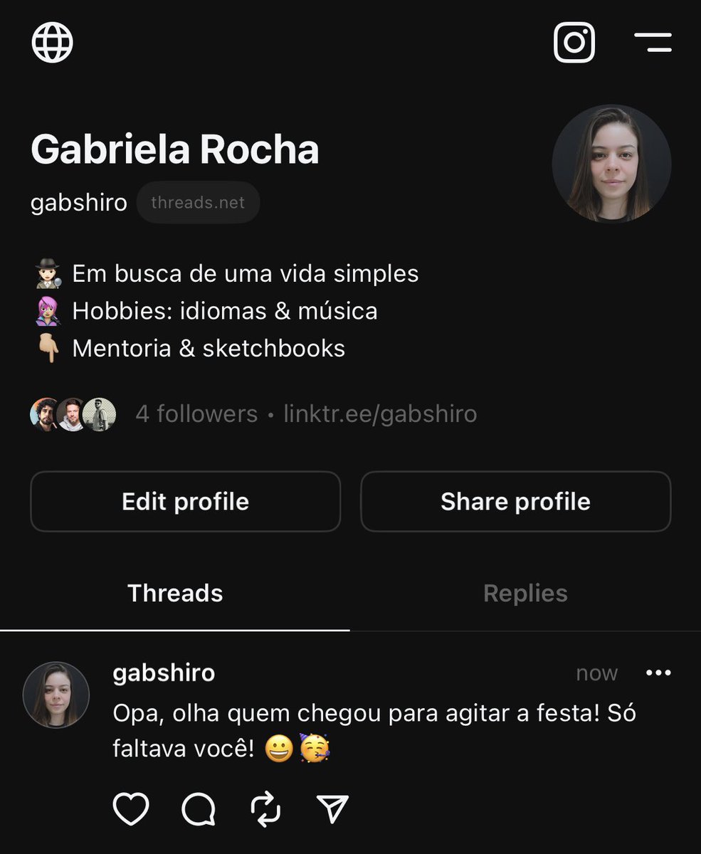 gabshiro's tweet photo. 🇧🇷 Minhas últimas postagens aqui no Twitter, foram sobre dar um tempo de redes sociais. Hoje migrei para o Threads, quero realmente ver como vai ser. Pra mim esses textos breves são mais fáceis de lidar, do que fotos e vídeos do Instagram, YouTube e tal. Então quero testar. https://t.co/UlPq0Q9qYS