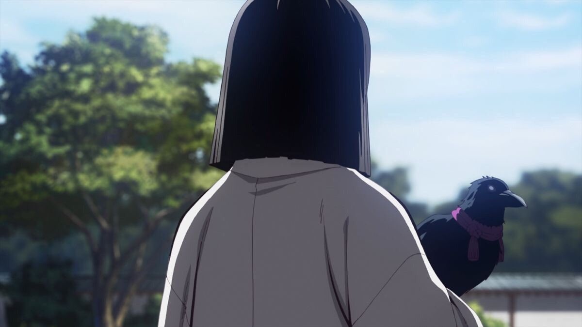 ⠀
⠀
⠀the raven with the bell around its neck 
⠀was sleeping on kagayas shoulder.

⠀just for him to slightly stumble along 
⠀and place a hand on the 𝗥𝗘𝗔𝗗𝗘𝗥𝗦
⠀shoulder.
⠀
⠀`. . .` 

⠀