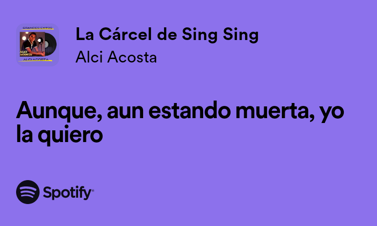 Violette07S's tweet photo. Alci Acosta - La cárcel de Sing Sing https://t.co/0yshL9pr5I
