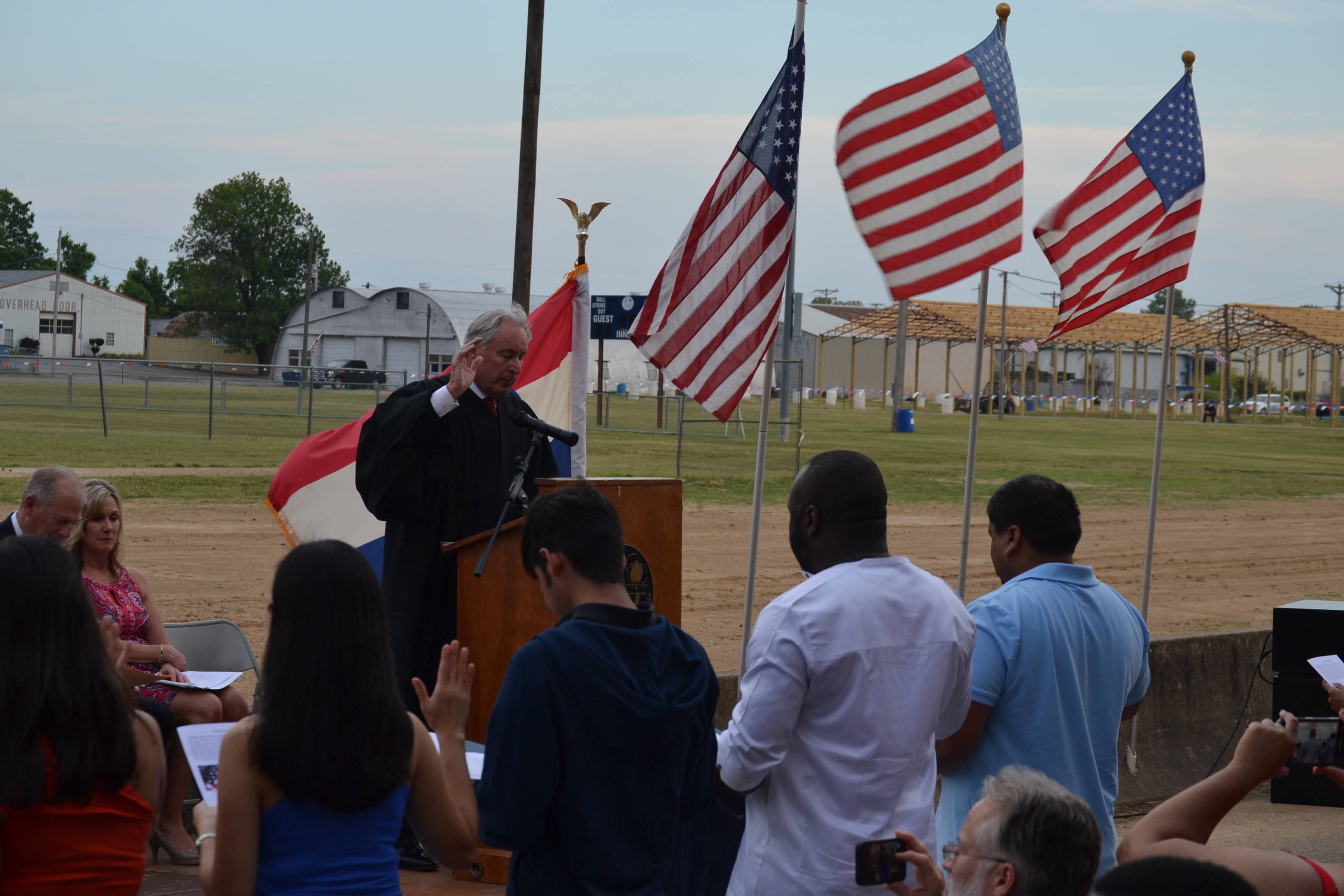 Judge Limbaugh administers the oath