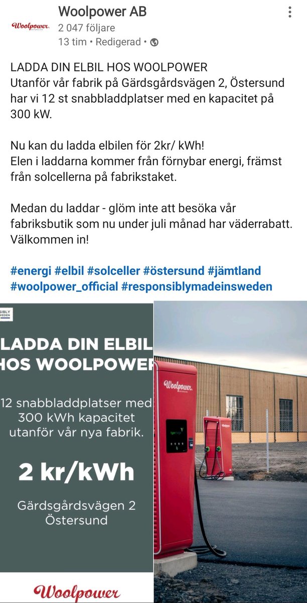 burny_burner's tweet photo. Passa på att kika in i fabriksbutiken när du laddar.
#woolpower #jamtland #solceller https://t.co/T4QWnbm3d1