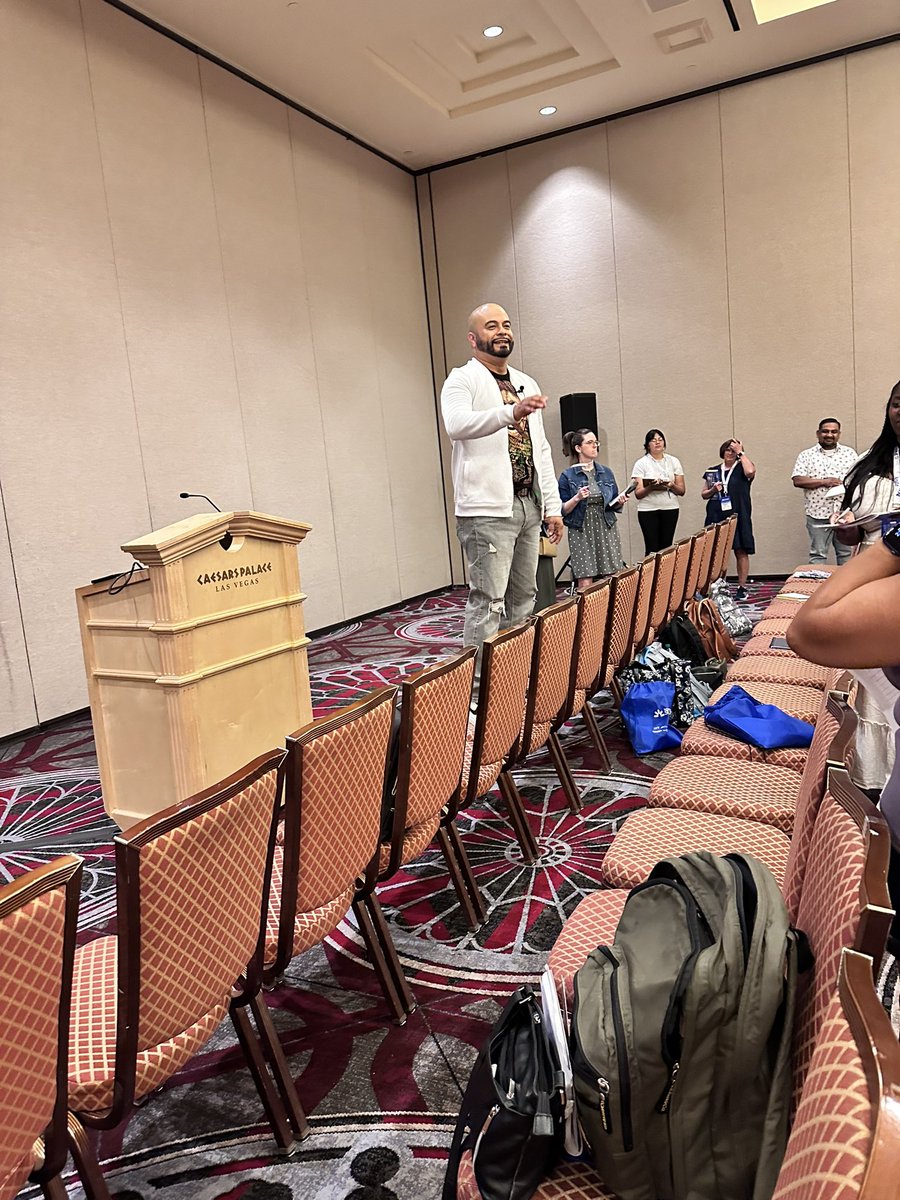 mlznteacher's tweet photo. What a great way to get to know the people in the room. My jaws hurt from laughing @CoolSpeak https://t.co/Vp1erofaD5