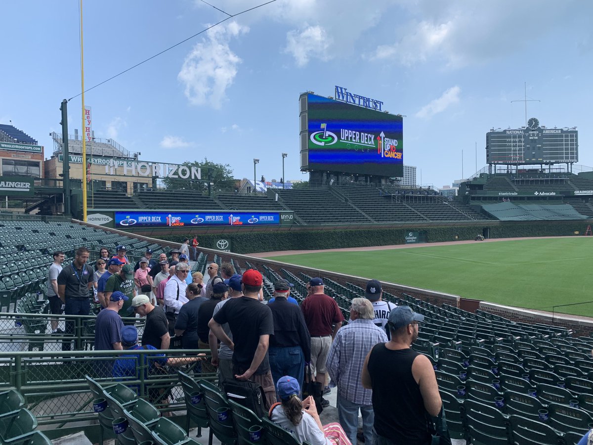 What an amazing event this morning at Wrigley Field!  Thank you to the @cubs and @EdHartig for all the information about the ballpark’s history, the Cubs Hall of Fame, and Statue Row.